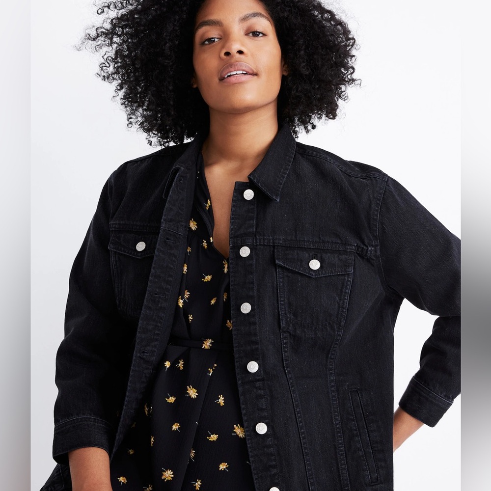 Madewell Oversized Jean Jacket in Lunae Wash XXS NWT